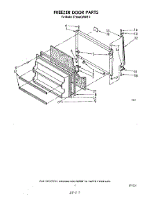 06 - Freezer Door parts for Whirlpool Refrigerator ET16AKXRWR2 from AppliancePartsPros.com