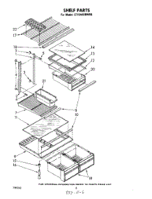 05 - Shelf parts for Whirlpool Refrigerator ET18AKXRWR0 from AppliancePartsPros.com
