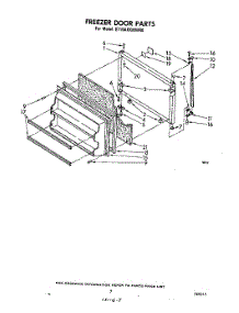 06 - Freezer Door parts for Whirlpool Refrigerator ET16AKXMWR0 from AppliancePartsPros.com