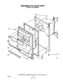 08 - Refrigerator Door, Miscellaneous parts for Whirlpool Refrigerator ET16AKXMWR0 from AppliancePartsPros.com
