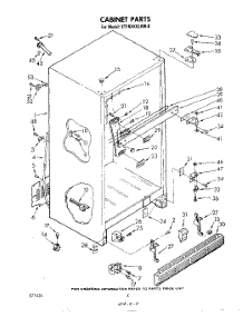 03 - Cabinet parts for Whirlpool Refrigerator ET16AKXLWR0 from AppliancePartsPros.com