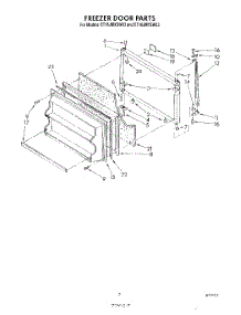 06 - Freezer Door parts for Whirlpool Refrigerator ET16JMYSM03 from AppliancePartsPros.com