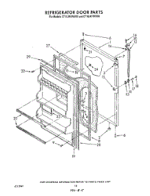 08 - Refrigerator Door , Lit / Optional parts for Whirlpool Refrigerator ET16JKYWG00 from AppliancePartsPros.com