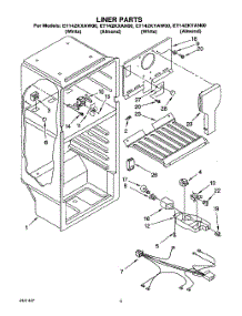 03 - Liner, Lit / Optional parts for Whirlpool Refrigerator ET14ZKYAN00 from AppliancePartsPros.com