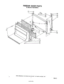 06 - Freezer Door parts for Whirlpool Refrigerator ET16XK1MWR2 from AppliancePartsPros.com
