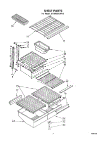 05 - Shelf parts for Whirlpool Refrigerator ET18AK1LWR0 from AppliancePartsPros.com