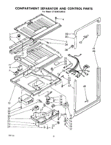 06 - Compartment Separator And Control parts for Whirlpool Refrigerator ET18AK1LWR0 from AppliancePartsPros.com