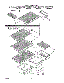 05 - Shelf parts for Whirlpool Refrigerator ET14ZKYAW00 from AppliancePartsPros.com