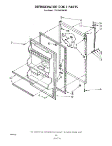 08 - Refrigerator Door , Miscellaneous parts for Whirlpool Refrigerator ET16TKXMWR0 from AppliancePartsPros.com