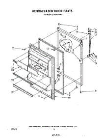 08 - Refrigerator Door , Not Illustrated parts for Whirlpool Refrigerator ET18AKXSW01 from AppliancePartsPros.com