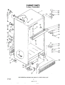 03 - Cabinet parts for Whirlpool Refrigerator ET18AKXLWR0 from AppliancePartsPros.com