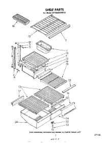 05 - Shelf parts for Whirlpool Refrigerator ET18AKXLWR0 from AppliancePartsPros.com