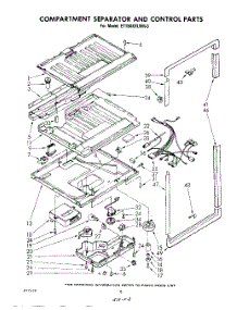 06 - Compartment Separator And Control parts for Whirlpool Refrigerator ET18AKXLWR0 from AppliancePartsPros.com