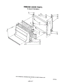06 - Freezer Door parts for Whirlpool Refrigerator ET16XK1MWR4 from AppliancePartsPros.com
