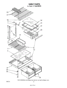 05 - Shelf parts for Whirlpool Refrigerator ET18AKXMWR0 from AppliancePartsPros.com
