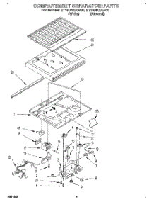 03 - Compartment Separator parts for Whirlpool Refrigerator ET18DKXAW00 from AppliancePartsPros.com