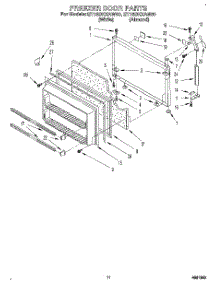 07 - Freezer Door parts for Whirlpool Refrigerator ET18DKXAW00 from AppliancePartsPros.com