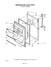 08 - Refrigerator Door , Not Illustrated parts for Whirlpool Refrigerator ET16XK1MWR3 from AppliancePartsPros.com
