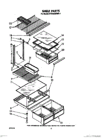 05 - Shelf parts for Whirlpool Refrigerator ET18AKXRWR4 from AppliancePartsPros.com