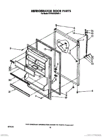 08 - Refrigerator Door, Lit / Optional parts for Whirlpool Refrigerator ET18AKXRWR4 from AppliancePartsPros.com