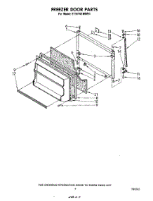 06 - Freezer Door parts for Whirlpool Refrigerator ET16TK1MWR1 from AppliancePartsPros.com