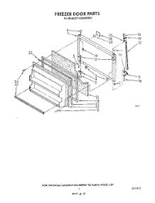 06 - Freezer Door parts for Whirlpool Refrigerator ET14ZKXWW00 from AppliancePartsPros.com