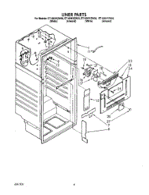 03 - Liner parts for Whirlpool Refrigerator ET16XKXZW00 from AppliancePartsPros.com
