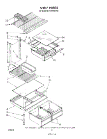 05 - Shelf parts for Whirlpool Refrigerator ET18AKXSW02 from AppliancePartsPros.com
