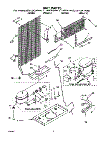 04 - Unit parts for Whirlpool Refrigerator ET14ZKXAW00 from AppliancePartsPros.com