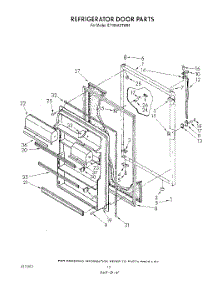 08 - Refrigerator Door , Lit / Optional parts for Whirlpool Refrigerator ET18AKXTM04 from AppliancePartsPros.com