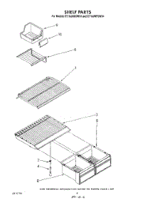 05 - Shelf parts for Whirlpool Refrigerator ET16JMXSW04 from AppliancePartsPros.com