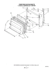 06 - Freezer Door parts for Whirlpool Refrigerator ET16JMXSW04 from AppliancePartsPros.com