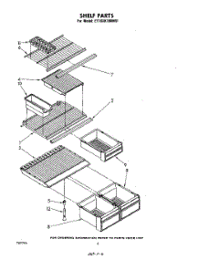 05 - Shelf parts for Whirlpool Refrigerator ET16XK1MWR1 from AppliancePartsPros.com