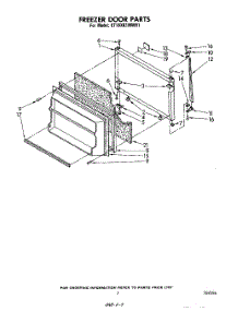 06 - Freezer Door parts for Whirlpool Refrigerator ET16XK1MWR1 from AppliancePartsPros.com