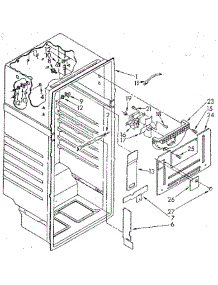 Liner parts for Whirlpool Refrigerator ET16AKXSG10 from AppliancePartsPros.com