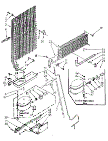 Unit parts for Whirlpool Refrigerator ET16AKXSG10 from AppliancePartsPros.com