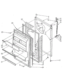 Refrigerator Door parts for Whirlpool Refrigerator ET16AKXSG10 from AppliancePartsPros.com