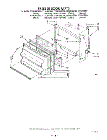 06 - Freezer Door parts for Whirlpool Refrigerator ET14JKYSN04 from AppliancePartsPros.com
