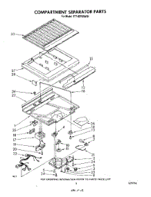 04 - Compartment Separator parts for Whirlpool Refrigerator ET14EPXRWR1 from AppliancePartsPros.com