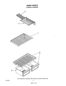 05 - Shelf parts for Whirlpool Refrigerator ET14EPXRWR1 from AppliancePartsPros.com