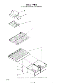 05 - Shelf parts for Whirlpool Refrigerator ET16JMYSF03 from AppliancePartsPros.com