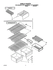 05 - Shelf parts for Whirlpool Refrigerator ET14GKXBW01 from AppliancePartsPros.com