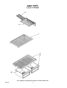 05 - Shelf parts for Whirlpool Refrigerator ET14EPXRWR0 from AppliancePartsPros.com