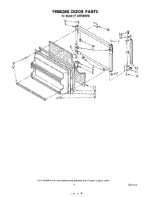 06 - Freezer Door parts for Whirlpool Refrigerator ET14EPXRWR0 from AppliancePartsPros.com
