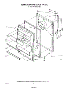 08 - Refrigerator Door , Lit / Optional parts for Whirlpool Refrigerator ET14EPXRWR0 from AppliancePartsPros.com