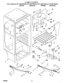 03 - Liner, Lit / Optional parts for Whirlpool Refrigerator ET14GKYBW00 from AppliancePartsPros.com
