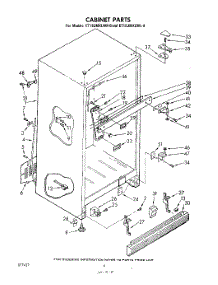 03 - Cabinet parts for Whirlpool Refrigerator ET16JMXLWR0 from AppliancePartsPros.com