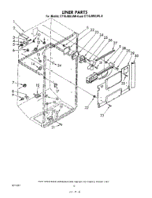 04 - Liner parts for Whirlpool Refrigerator ET16JMXLWR0 from AppliancePartsPros.com