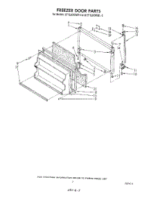 06 - Freezer Door parts for Whirlpool Refrigerator ET16JKXRWR0 from AppliancePartsPros.com