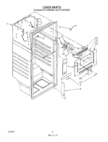 03 - Liner parts for Whirlpool Refrigerator ET16JKXWN01 from AppliancePartsPros.com
